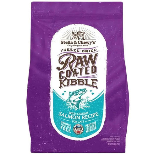 Stella and Chewys Raw Coated Kibble Wild-caught Salmon Recipe Dry Cat Food 10lb - Poudre Pet and Feed Supply